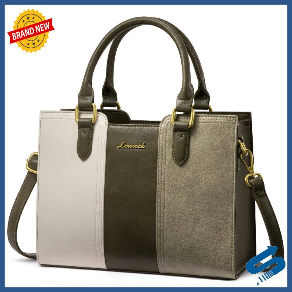 Vintage Leather Shoulder Bag - Small Satchel Tote For Work